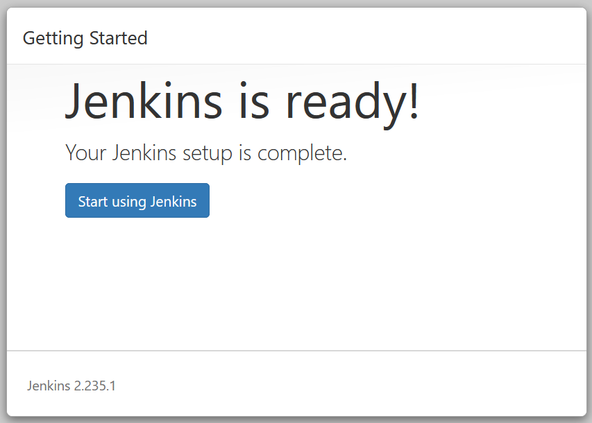 Jenkins is ready!